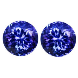 1.50ct Tanzanite Matching Pair G.i.s.a.certified Intense Violet Blue Vb4 4 Vvs