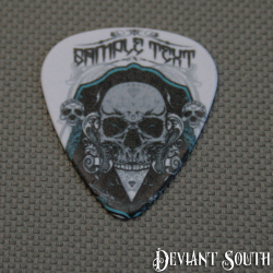 Double-sided Printed Plectrum - Sample Text Skull