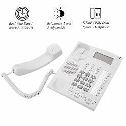 Corded Desk Telephone Landline Fixed Phones With Audio Assist Volume Boost Caller Id Speakerphone Landline Phones For Home Hotel Bathroom Living Room School And Office
