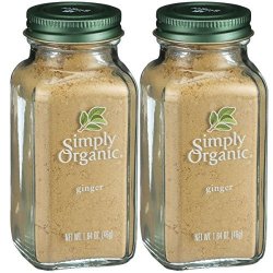Simply Organic Ginger Root Ground Certified Organic 1.64-OUNCE Container 2 Pack