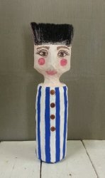 Ou Borselkop - Paper Mache Doll