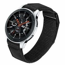 Trumirr Nylon Band For Samsung Galaxy Watch 46MM Men 22MM Loop Woven Nylon & Genuine Leather Watchband Quick Release Strap Wristband For Gear S3 Frontier classic