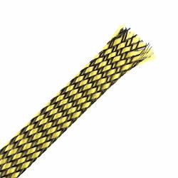 Uxcell 3FT - 1 2 Inch Pet Expandable Braided Sleeving - 4PCS Braided Cable Sleeve - Yellow