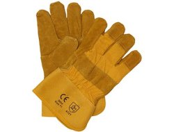 Freezer Gloves Yellow Leather Candy Stripe