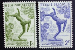Stamp Belgium Sculpture 1955