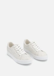 Textured Lace-up Sneakers