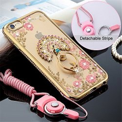 Iphone 8 Case Iphone 7 Case Deluxe Edition Rhinestones Soft Cases With Ring Holders & Hand Straps For IPHONE7 IPHONE8