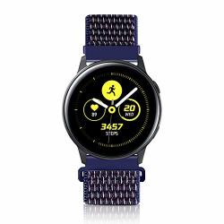 Wniph 20MM Quick Release Watch Band Compatible With Samsung Galaxy galaxy Watch ACTIVE2 Huawei pebble asus ticwatch Smart Watch Nylon Breathable Replacement Sport Strap Indigo 20MM