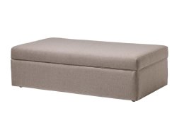 Ottoman Double Taupe Sleeper Couch