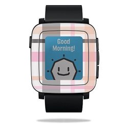 Mightyskins Protective Vinyl Skin Decal For Pebble Time Smart Watch Cover Wrap Sticker Skins Plaid