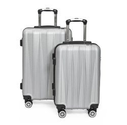 SIDEKICK - Tanzanite 2PC Luggage Set - Silver