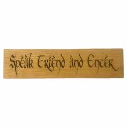 Speak Friend And Enter 22" Sign Wall Plaque The Hobbit Lord Of The Rings Tolkien Lotr Home Decor Gift Engraved Gandalf Moria Elvish