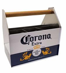 The Tin Box Corona Utensil Caddy With Handle Black And White