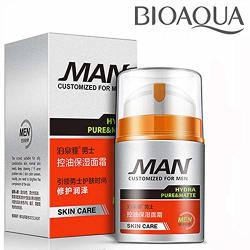 Bioaqua Men ?lean Pores Skin Face Cream Controls Sebum Hydro-lipid Skin Oil Balance Nourishes Feeling Of Freshness 50G