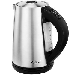 Brushed Stainless 1.7 Liter Variable Temperature Kettle - 41025