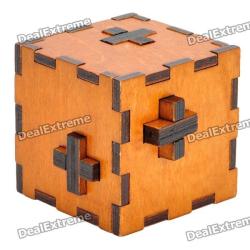 SWISS Secret Puzzle Box Wood Brain Teaser Toy - Wood
