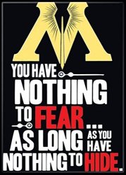 Ata-boy Harry Potter Ministry Of Magic "nothing To Fear" 2.5" X 3.5" Magnet For Refrigerators And Lockers