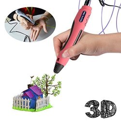 3D Printing Pen Anti-scald Intelligent 3D Printing Pen + Pcl Material Filament Refills Set Low Temperature Safety For Kids Easy Operation Best For Doodling
