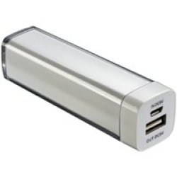 Plastic Power Bank Charger With USB Charger Cable - 2200MAH.