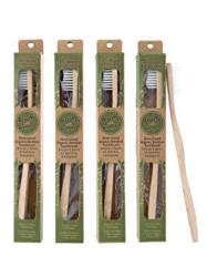 Bamboo Plant-based Toothbrush Adult Size Pack Of 4