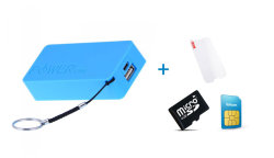 Powerbank Accessory Bundle - Blue Incl. 1.2gb Starter Pack + Screen Protector + Sd Card
