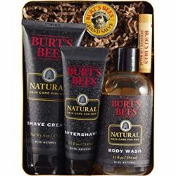 Burt's Bees Men's Gift Set 5 Natural Products In Giftable Tin Shave Cream Aftershave Body Was
