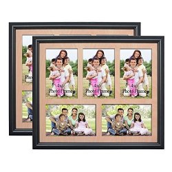 Malden Berkeley Beveled Edge Wood Collage Picture Frame, 7 Opening, 7-4x6