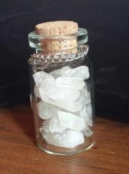 MINI Bottle Filled With Quartz Rock Crystals