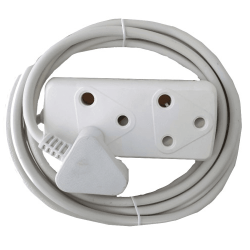 Alphacell 3M White Extension Cord 10A