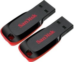 Sandisk Cruzer 16GB 8GB X 2 Cruzer Blade USB 2.0 Flash Drive Jump Drive Pen Drive SDCZ50 - Two Pack