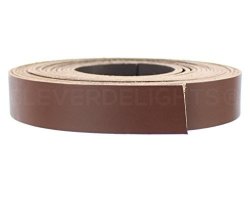 Cleverdelights Premium Cowhide Leather Strap - Brown - 1" Wide - 15 Feet Long - 5OZ Genuine Leather - Leather Jewelry Craft Supply