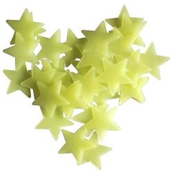 RainyWay 100PCS PACK Stars Glow In The Dark Luminous Fluorescent Plastic Wall Stickers Removable Diy Home Decorations Art Decor Wall Stickers & Murals For Kids