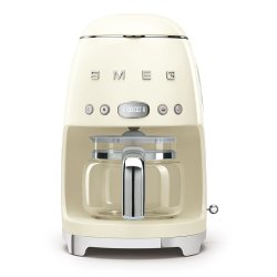 Smeg 50'S Style Glossy Cream Retro Filter Coffee Machine - DCF02CRSA