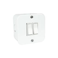 Wall Switch 2 Lever 1 Way 10A