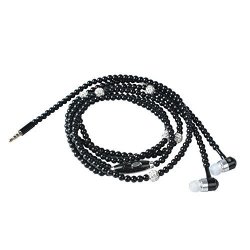 Fashionable Jewelry Pearl Necklace Earphones With MIC Beads 3.5MM In-ear Wired Headphone Headphone Connect To Ipod Iphone Droid Blackberry MP3 Player And All 3.5MM