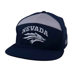 University Of Nevada Reno Wolf Pack Ncaa 7 Panel Flat Bill Snapback Baseball Cap Hat