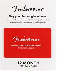 Fender Play Instructional Learn To Play Guitar Lesson Platform For Beginners 12 Month Prepaid Gift Card