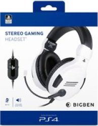 Bigben Stereo Over-ear Gaming Headphones For PS4 Black And White