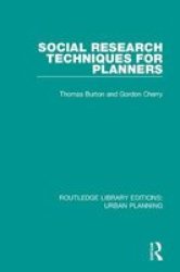 Social Research Techniques For Planners Hardcover