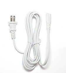 Omnihil Replacement White 5 Foot Long Ac Power Cord For Blackmore BLS-5211BT Dj Speaker System