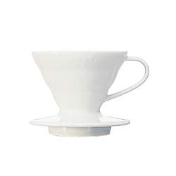 Hario V60 Pour-over Coffee Dripper - 01 1-2 Cup White Ceramic