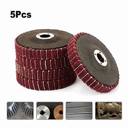 5Pcs 4 Nylon Fiber Buffing Polishing Wheel Sanding Abrasive Disc red 9P  for Angle Grinders 10016