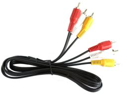 DStv Av Cable 3X Phono Rca Plug To 3X Phono Rca Plug 1.5m Black