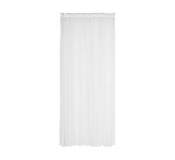 500 X 218 Cm Plain Voile Taped Curtain White