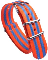 NATO Watch Straps Ballistic Nylon Watch Bands For Men And Women Orange And Blue Wristband Width 18MM 20MM 22MM 24MM