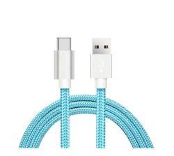 3 Meter Type C Braided Charging Cable - Blue