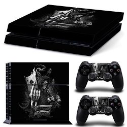 Vinyl Decal Protective Skin Cover Sticker For Sony PS4 Console And 2 Dualshock Controllers 06