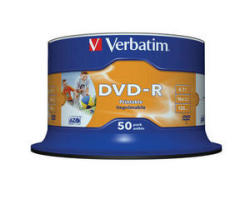 Dvd-r Printable 16x 4.7gb - Spindle 50 Pack No Id