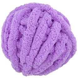 Chenille Yarn Diy Chenille Yarn 100% Polyester Chunky Yarn Purple Jumbo Yarn Knitting Materials For Blankets Rug Pet Bed Hat 250G
