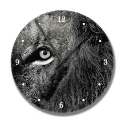 Clock With Reflection Lion Image